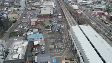 Takeo Onsen İstasyonu Japonya Sahne Ulaşım Merkezi Görünümü, 26 Mart 2025 