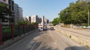 Ching Cheung Yolu Hong Kong Şehir Trafik Yolu Manzarası, 5 Nisan 2025 