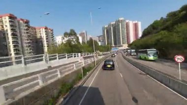 Ching Cheung Yolu Hong Kong Şehir Trafik Yolu Manzarası, 5 Nisan 2025 