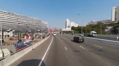 Tsing Kwai Otoyolu Hong Kong Yükseltilmiş Yol Manzarası 5 Nisan 2025