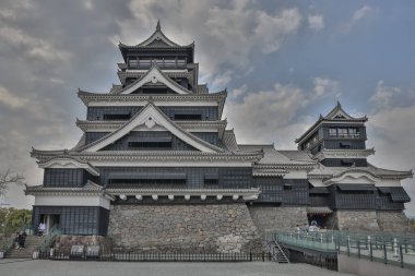 24 Mart 2025 Japon şatosunda tarihi mimari sergileniyor.,