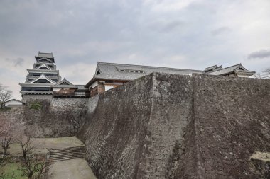 24 Mart 2025 Japon kalesi belirgin taş duvarlarla geleneksel mimariyi sergiliyor