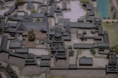 24 Mart 2025 Antik bir kale kompleksinin son derece detaylı modeli,