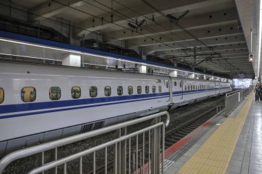Hız treni ileri düzey bir platformda dinleniyor.