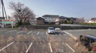 Merkez Kumamoto 'nun cadde ve tarlalarında tren yolculuğu, 29 Mart 2025