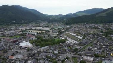 Yufuin köyünün havadan görünüşü, Oita ken Yufu şehri, 15 Mayıs 2024