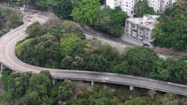Mount Davis Yolu Hong Kong Yükseltilmiş Sahil Yolu Görünümü, 4 Nisan 2025  