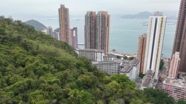 Sai Wan Hong Kong Kıyı Bölgesi Şehir Manzarası, 4 Nisan 2025  