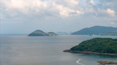Trio Beach 'in manzarası, Hong Kong.
