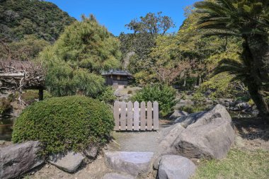 23 Mart 2025 Huzurlu bir gölet içeren geleneksel Japon bahçesi