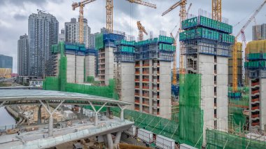 Hong Kong 'daki Kai Tak Nehri Köprüsü manzaralı.