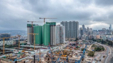 Kai Tak geliştirme sahasında inşaat, hk