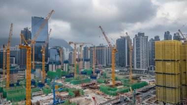 Kai Tak geliştirme sahasında inşaat, hk