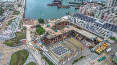 Kowloon 'daki canlı bölge, konut ve ticari binaların karışımıyla tanınıyor.,