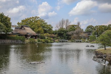 24 Mart 2025 Etrafı yeşil manzaralarla çevrili sakin göl, bahçe ağaçları,