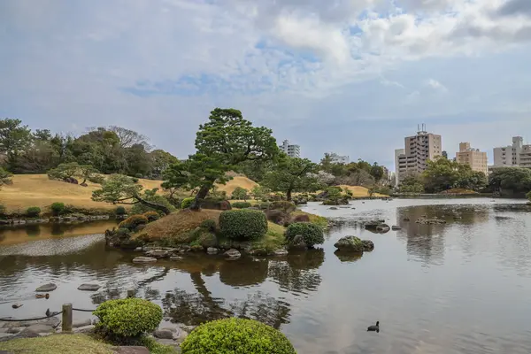 24 Mart 2025 Japon bahçeli sakin bir peyzaj.,