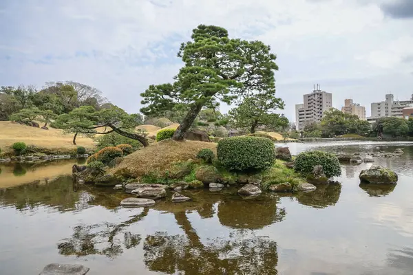 24 Mart 2025 Japon bahçeli sakin bir peyzaj.,