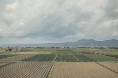 24 Mart 2025 Yeşil tarlaları ve yamaları olan kırsal tarım arazisi