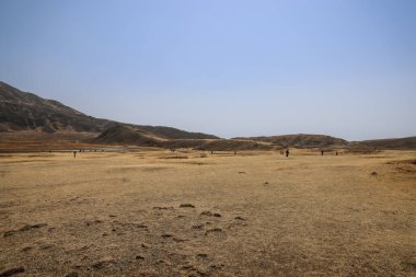 Uçsuz bucaksız düzlükler, parlak tepelere doğru uzanır.,