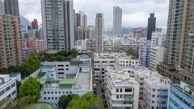 panoramik şehir manzarası yüksek binalar, yerleşim alanları,