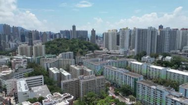 Iconic pastel rengi Shek Kip Mei Estate, Hong Kong, 21 Mayıs 2025