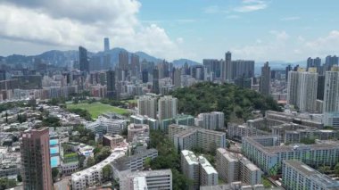 Iconic pastel rengi Shek Kip Mei Estate, Hong Kong, 21 Mayıs 2025
