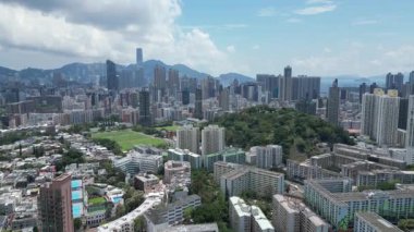 Iconic pastel rengi Shek Kip Mei Estate, Hong Kong, 21 Mayıs 2025