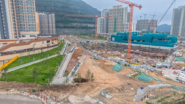 Tamamlanmış bir inşaat alanının görüntüsü