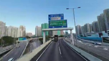 Doğu 6 Haziran 2025 'te Kowloon' daki Kwun Tong Bypass atardamarı yükseltildi. 
