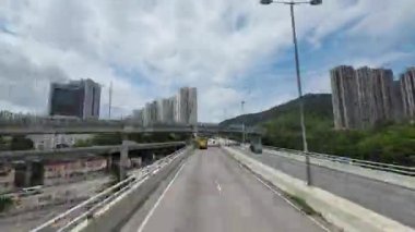 Tate Cairn Highway otoyolu otoyolu 6 Haziran 2025 'te Hong Kong Yeni Bölgesi' nde. 