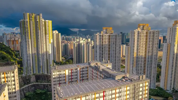 Çok katlı konut kulelerinin görüntüsü