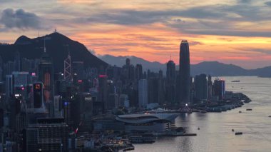 Central Hong Kong Finans Bölgesi Şehir Merkezi Skyline View, 24 Haziran 2025