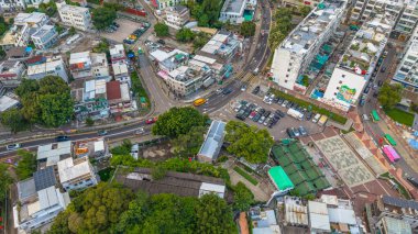 Bakış açısı yoğun binalar, yeşil alanlar