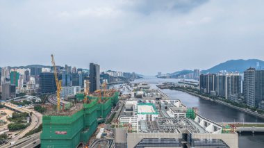 Hong Kong 'da Çağdaş Gökdelenler ve Etkin İnşaat Şehir Manzarası Gösterimi