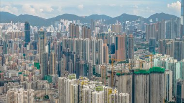 Cheung Sha Wan bölgesinde karışık şehir manzarası