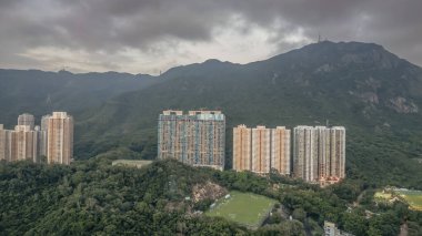 Kowloon Hong Kong 'da huzurlu yeşil bir dinlenme yeri.