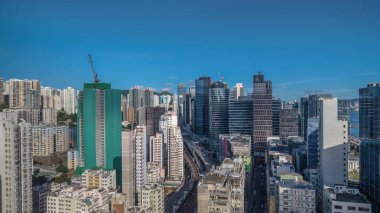 Hong Kong, Kowloon 'da ikamet ve sanayi bölgesi.