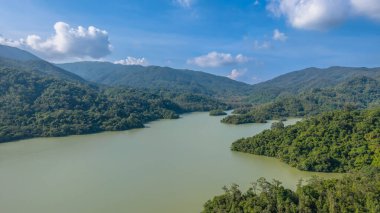 Shing Mun Reservoir çevresindeki barışçıl doğa manzarası