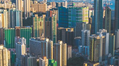 Tsuen Wan 'ın ticari ve ikametgah bölgesinde.