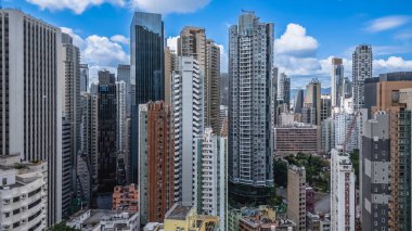 Wan Chai İşletme Bölgesi Hong Kong 'da Karışık Kullanım Şehir Mimarisi