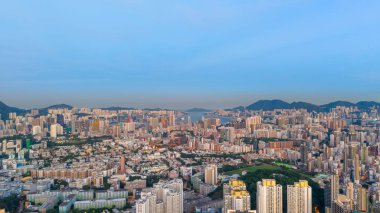 Kowloon Tong Hong Kong 'daki Modern Şehir Skyline ve Mimari