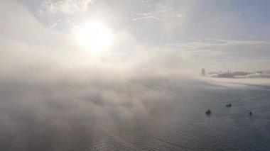 Victoria Limanı Panoramik Liman Şehri Skyline Hong Kong 2 Mart 2025