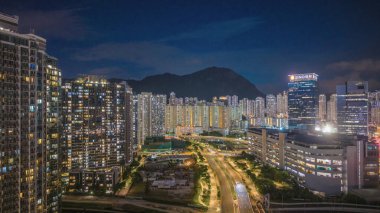 Shing Kai Yolu Kowloon 'un şehir manzarası