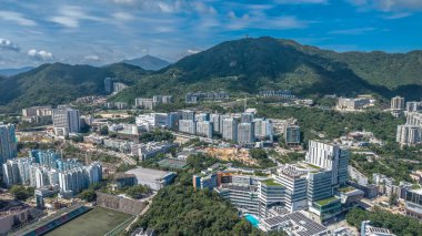 Kowloon Tong 'daki lüks evler, okullar ve yeşillik.