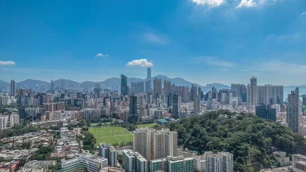 Kamu konutları, parklar ve Kowloon 'daki yerel yaşam