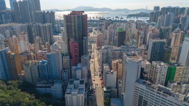 Kowloon 'daki Waterloo Yolu şehir manzaralı.