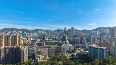 Urban waterfront view of Tsim Sha Tsui district