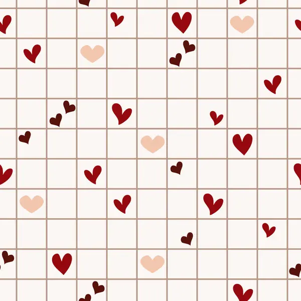 Sevimli, pürüzsüz desenli kırmızı kalpler, sevgililer günü, aşk, kumaş baskısı, tutku, kağıt