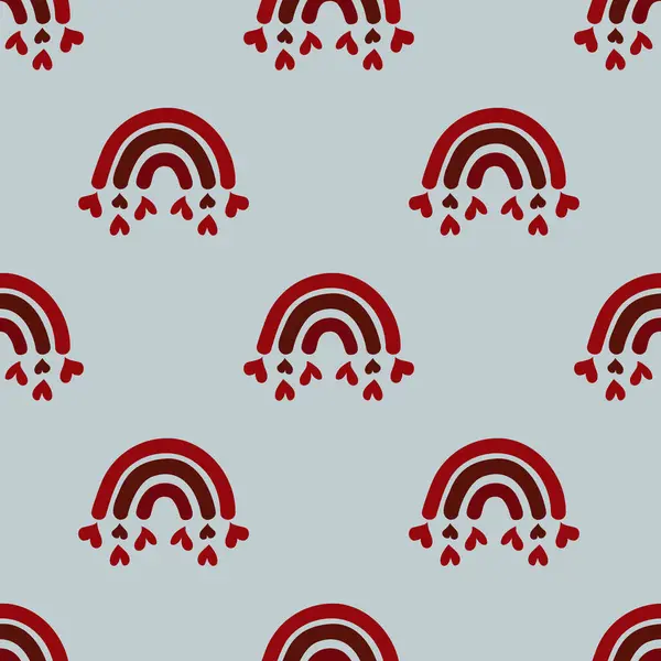 Sevgililer günü, kalbi ve romantik unsurları olan kusursuz şirin bir desen.