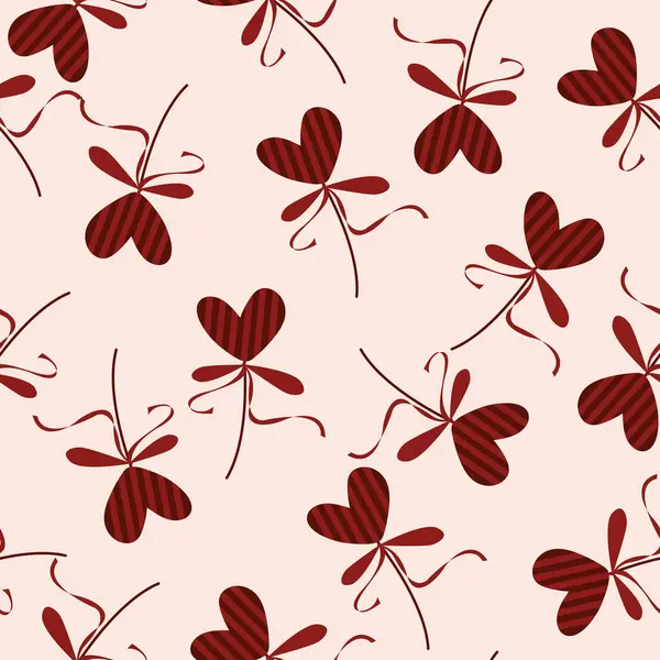 Sevgililer günü, kalbi ve romantik unsurları olan kusursuz şirin bir desen.